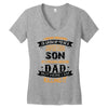 Super Cool Son Of A Freaking Awesome Dad Women's V-Neck T-Shirt