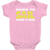 born to sail forced to work Baby Onesie