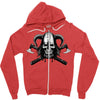 viking skull Zipper Hoodie