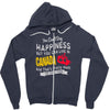 you can't buy happiness but you can live in canada Zipper Hoodie