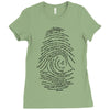 darwin's fingerprint Ladies Fitted T-Shirt