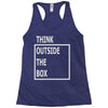 think outside the box Racerback Tank