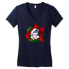 christmas wreath bluebie bust by bluekazenate Women's V-Neck T-Shirt