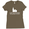 i can't go to church i'm allergic to nuts Ladies Fitted T-Shirt