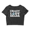 crazy lady shark Crop Top
