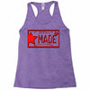 texas made lone star license plate Racerback Tank
