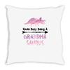 cool grandma saurus Throw Pillow
