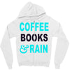 coffee books and rain Zipper Hoodie