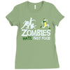zombies hate fast food Ladies Fitted T-Shirt