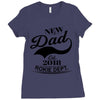 New Dad 2018 Rokie Dept. Ladies Fitted T-Shirt