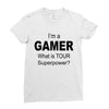 gamer baseball Ladies Fitted T-Shirt