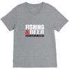 fishing and beer V-Neck Tee