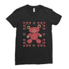 ugly sweater bear Ladies Fitted T-Shirt
