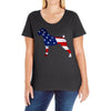 patriotic boxer Ladies Curvy T-Shirt