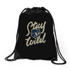stay wild 2 Drawstring Bags