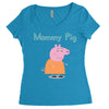 peppa pig mommy pig Women's Triblend Scoop T-shirt