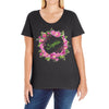 Floral Baby Name Ladies Curvy T-Shirt