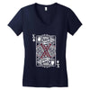 King of Hearts Women's V-Neck T-Shirt