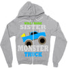 monster truck shirt for boys toddlers Zipper Hoodie
