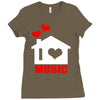 i love house music Ladies Fitted T-Shirt