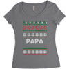 ugly christmas papa Women's Triblend Scoop T-shirt