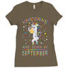 Unicorns are born in September Ladies Fitted T-Shirt