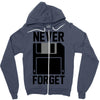 never forget floppy disk Zipper Hoodie