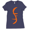 helix of heroes funny retro sci fi superhero symbol cool logo Ladies Fitted T-Shirt