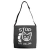 stop cat calling Adjustable Strap Totes