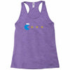 funny 80s pacman cookie monster retro gaming Racerback Tank