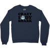 crazy lady shark Crewneck Sweatshirt
