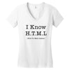 i know html Women's V-Neck T-Shirt