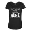 the cool fun and favorite aunt Maternity Scoop Neck T-shirt