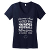 dreaming about pumpkin spice hayrides footbal falling leaves family ti Women's V-Neck T-Shirt