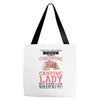 camping lady Tote Bags