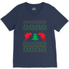 ugly sweater dinosour V-Neck Tee