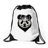 sunglasses panda Drawstring Bags
