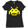 uomo 4 space invaders anni80 vintage videogames Ladies Fitted T-Shirt