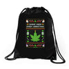 smoke weed every christmas Drawstring Bags