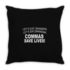commassavenavy Throw Pillow
