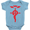 fma full metal alchemist cross inspired ladies Baby Onesie