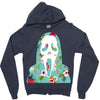scream floral Zipper Hoodie