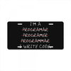 i write code License Plate