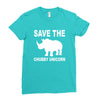 chubby unicorn Ladies Fitted T-Shirt