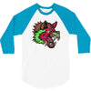 pink punk wolf 3/4 Sleeve Shirt