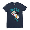 Daddy Shark -Shark Do Do Do Ladies Fitted T-Shirt
