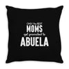 Only The Best Moms Get Promoted To Abuela Throw Pillow