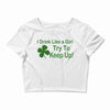 drink like a girl Crop Top