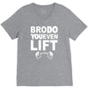 bro do you even lift baseball raglan V-Neck Tee