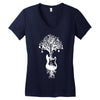 nature guitar white tree music banksy art Women's V-Neck T-Shirt
